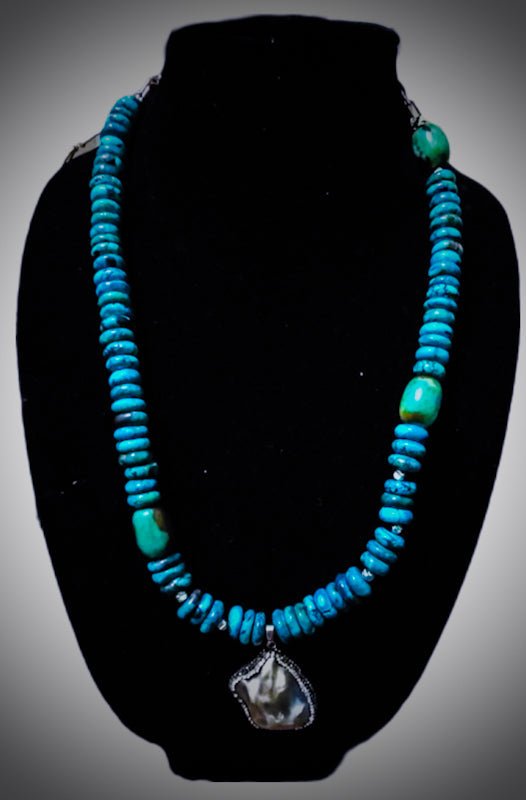 Natural Blue Turquoise Necklace
