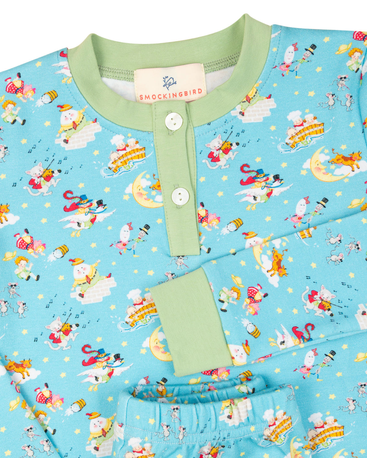 Bedtime Stories Knit Pajama Set front detail