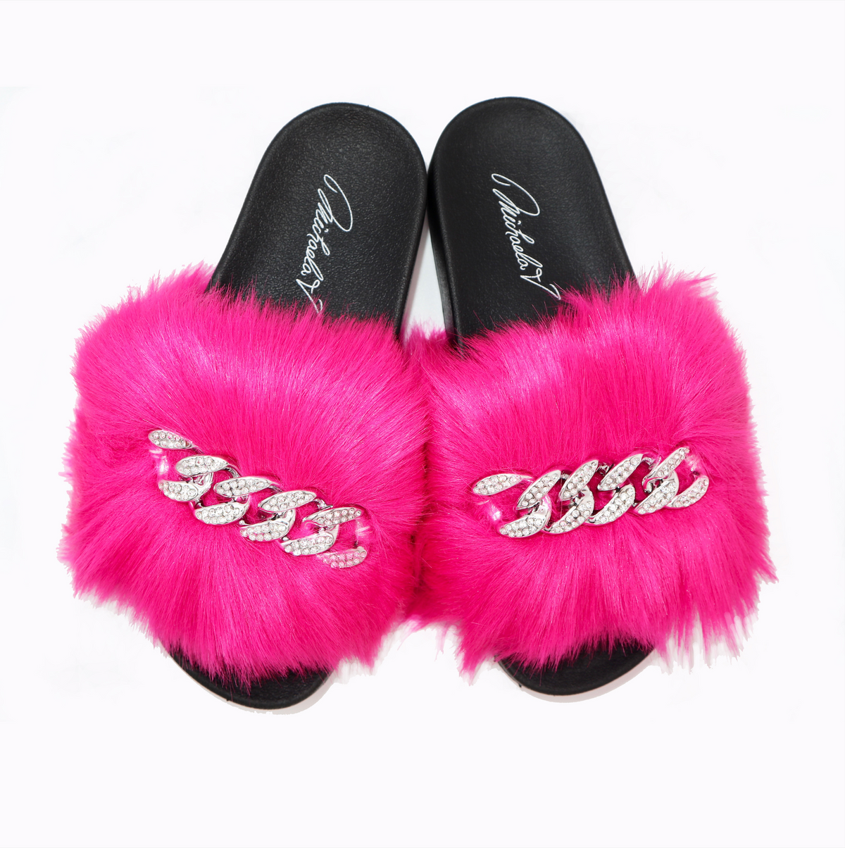 Slippers pink soft plush house slippers